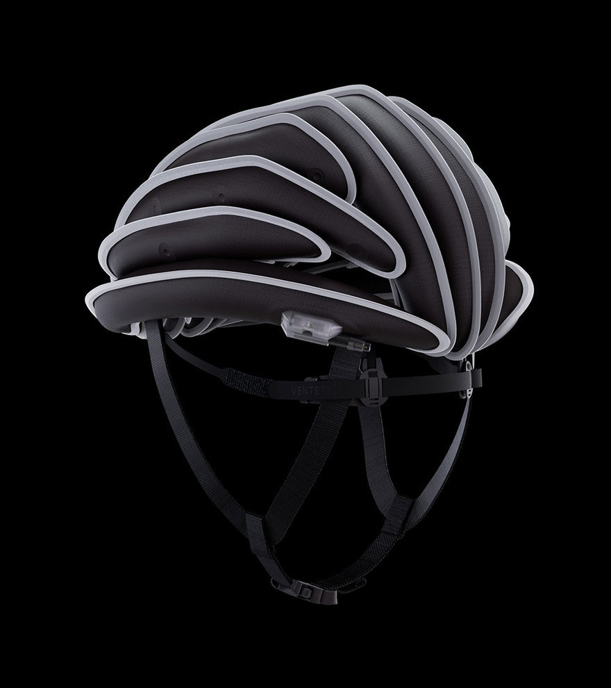 An Inflatable Bike Helme