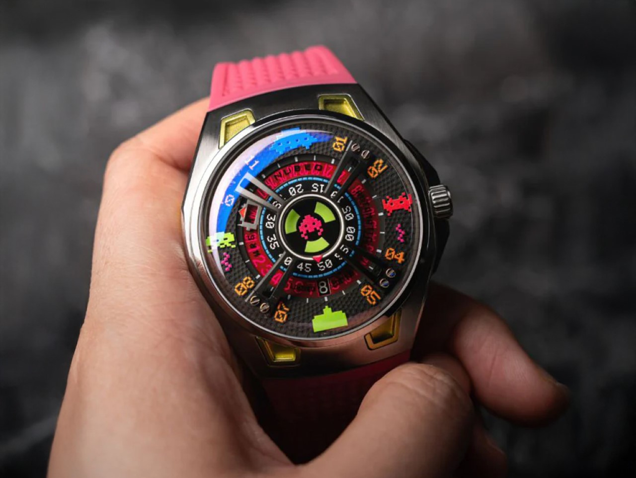 NUBEO Space Invaders Automatic Wristwatch