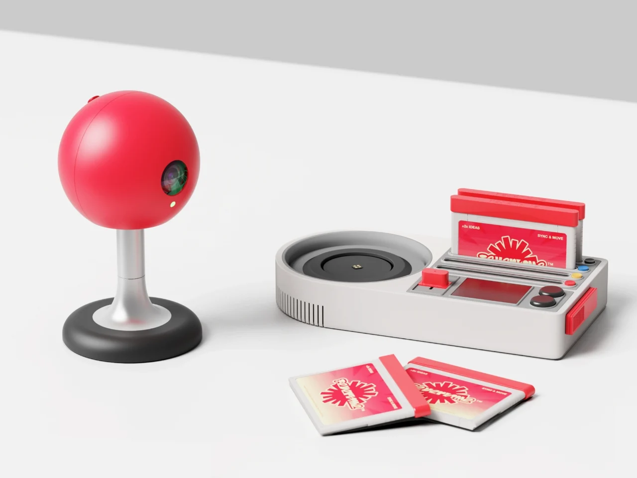 Game console-style video conferencing device